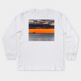 Sailing at Sunset Kids Long Sleeve T-Shirt